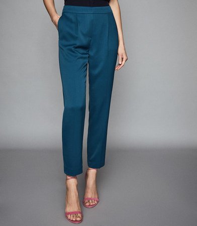 Reese Petrol Pleat Front Tapered Trousers – REISS