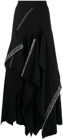 long asymmetric skirt