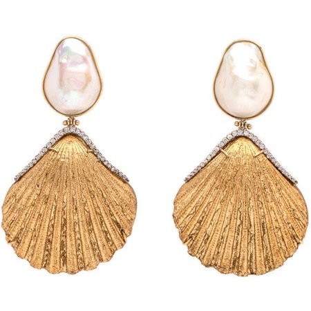 pearl & shell earrings