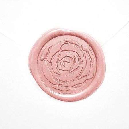 pastel pink rose stamp