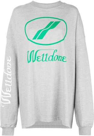We11done logo print sweatshirt