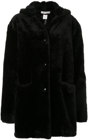 Pre-Owned faux fur hooded coat