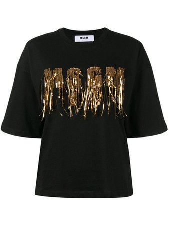 MSGM logo embellished T-shirt