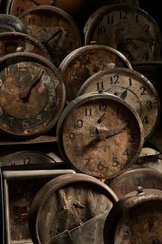 clocks rusted