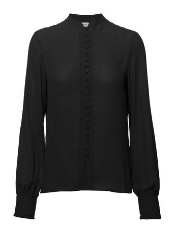 Sheer Button Blouse (Black) (1500 kr) - Bluser - Filippa K | Boozt.com