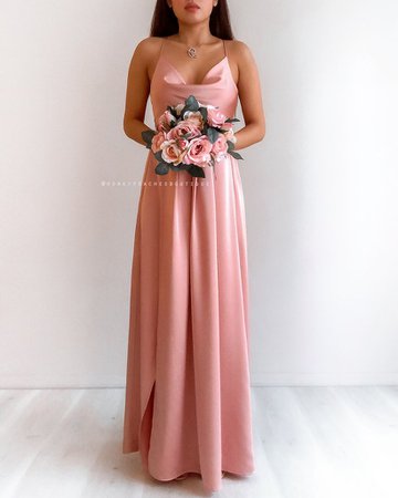 Samira Maxi Dress 2.0 - Dusty Pink – Honey Peaches
