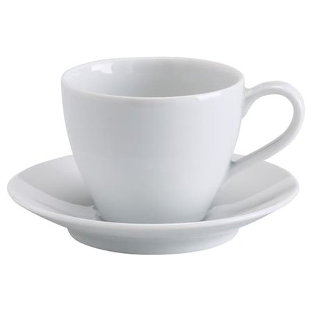 VÄRDERA white, Coffee cup and saucer - IKEA