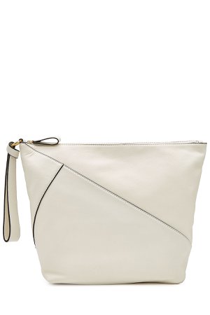 Zipped Leather Clutch Gr. One Size