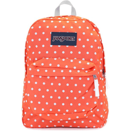 Jansport Tahitian white polka dots backpack
