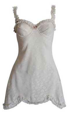 white vintage negligee