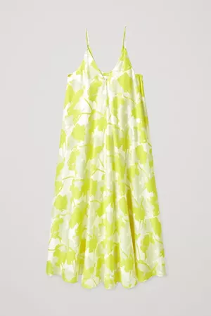 V-NECK SLIP DRESS - yellow / white - Dresses - COS WW