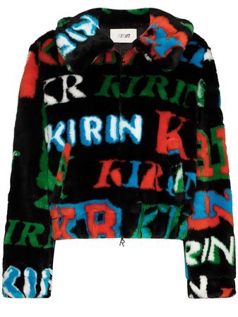 Kirin Typo Faux Fur Jacket - Farfetch