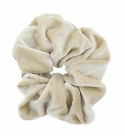 Luxury Beige Cream Colour Velvet Style 4cm Large Hair Band Scrunchie Ponytail | eBay