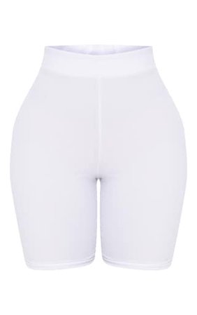 Shape White Mesh bike Shorts | Curve | PrettyLittleThing USA