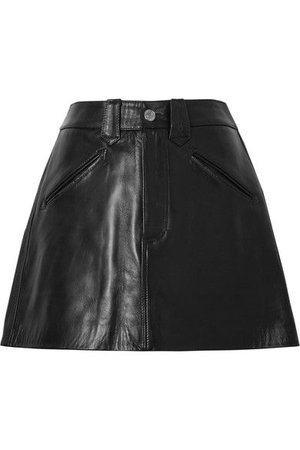 RE/DONE - 40s Western leather mini skirt