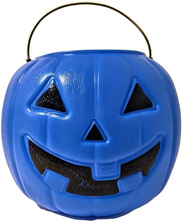Amazon.com: Blue Trick Or Treat Halloween Candy Bucket Pail Tote Bag: Toys & Games