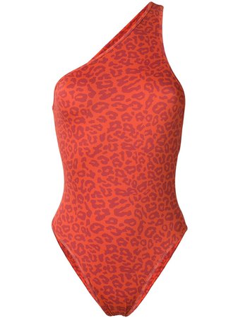 Sian Swimwear Leopard One Shoulder Swimsuit - Farfetch