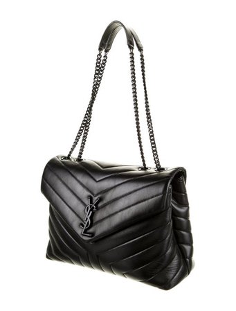 Saint Laurent Medium Monogram Loulou Matelassé Bag - Black Shoulder Bags, Handbags - SNT138813 | The RealReal