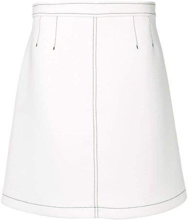contrasting stitch detail skirt