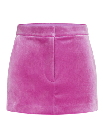 AlexPerry~ Lark Velvet Mini Skirt Pink