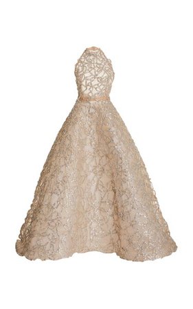 Crystal Bow-Embroidered Tulle Ball Gown By Oscar De La Renta | Moda Operandi