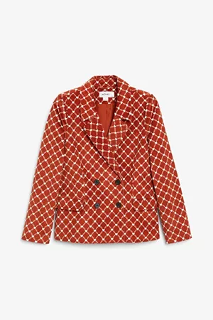 Corduroy blazer - Orange heart chains - Coats & Jackets - Monki SE