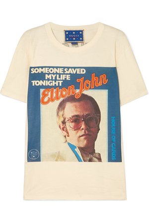 Gucci | Elton John printed cotton-jersey T-shirt | NET-A-PORTER.COM