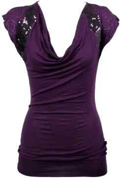 Purple Cowl Neck top