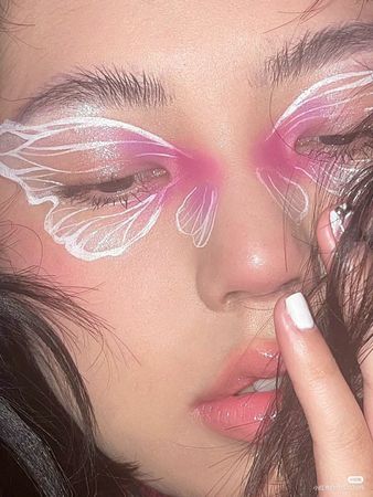 @lollialand - pink butterfly makeup