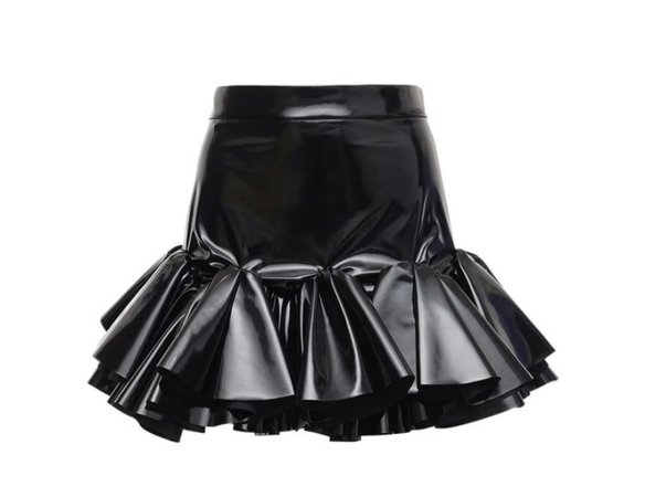 black ruffle skirt