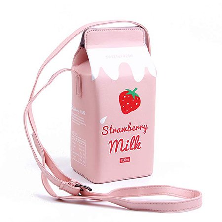 LUI SUI Girls Fruits Banana Strawberry Milk Box Cross Body Purse Bag Women Phone Wallet Shoulder Bags Gift for Friends: Handbags: Amazon.com
