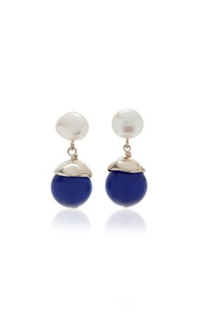 Maude Sterling Silver, Pearl, And Beaded Glass Earrings By Wolf Circus | Moda Operandi