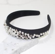 black headband pearls - Google Search