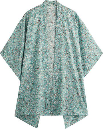 SweatyRocks Women Kimono Vintage Floral Beach Cover Up Black Small at Amazon Women’s Clothing store