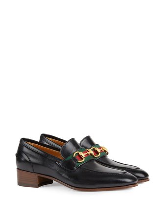 Gucci Horsebit and Web leather loafers - FARFETCH