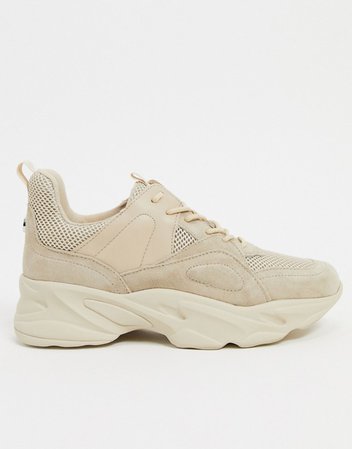 Steve Madden Movement chunky trainers in beige | ASOS