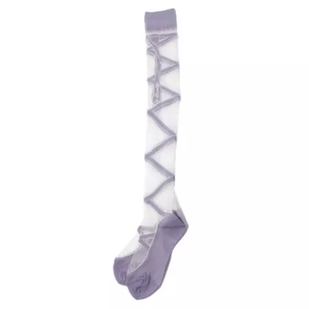 Candy stripper : LACE UP SEE THROUGH KNEE HIGH SOCKS Lavender | Sumally