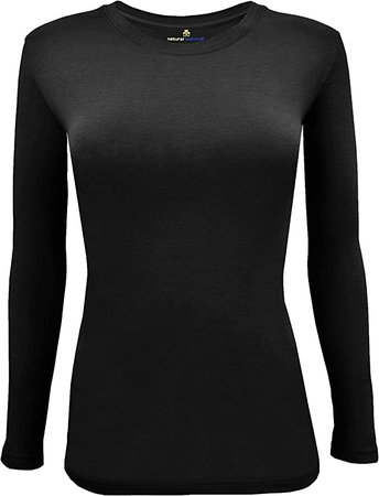 Amazon.com: Natural Uniforms Women's Under Scrub Tee Crew Neck Long Sleeve T-Shirt (Black, X-Large): Clothing, Shoes & Jewelry