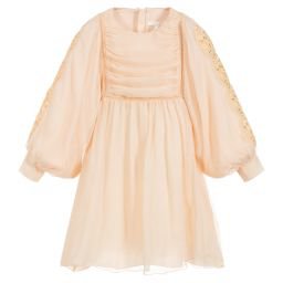 Chloé - Girls Pink Silk Couture Dress | Childrensalon Outlet