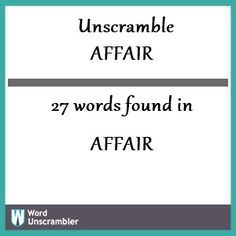 word Affair - text