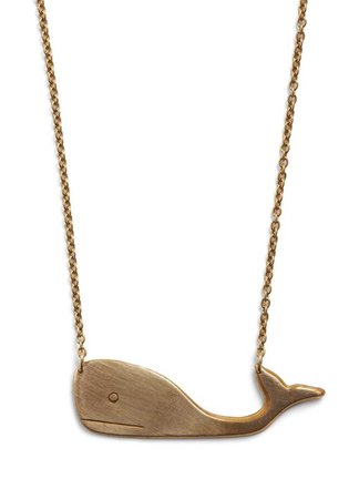 gold whale necklace