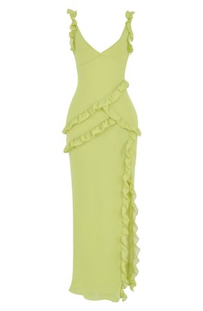 HOUSE OF CB Pixie Ruffle Georgette Body-Con Cocktail Dress | Nordstrom