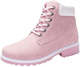 Pink Lace Up Boots