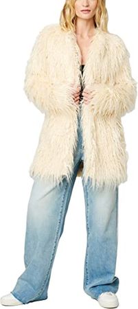 [BLANKNYC] Womens Luxury Clothing Mongolian Faux Fur Coat, Comfortable & Windbreaker Jacket at Amazon Women's Coats Shop