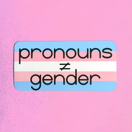 Pronouns Gender Stickers // Customizable LGBTQ Transgender | Etsy [CowboyYeehaww]