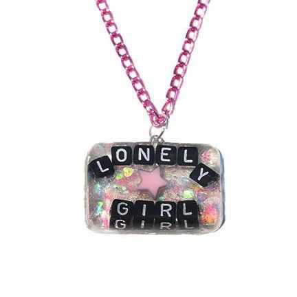 Pastel Lonely Girl Pendant Necklace