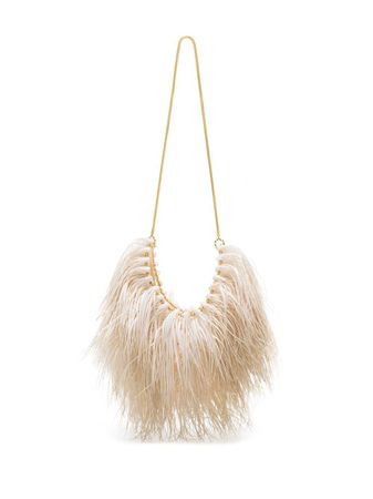 Vanina feather-effect Shoulder Bag - Farfetch