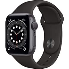 Amazon.com: (Renewed) Apple Watch Series 6 (GPS, 40mm) - Space Gray Aluminum Case with Black Sport Band : Electronics