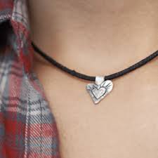 plaid heart necklace - Google Search