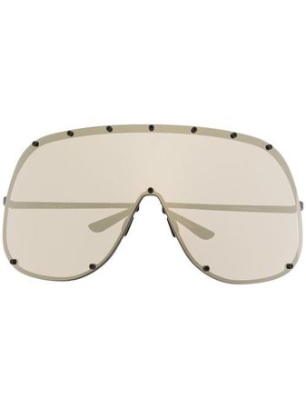 Rick Owens oversized mirrored sunglasses - FARFETCH